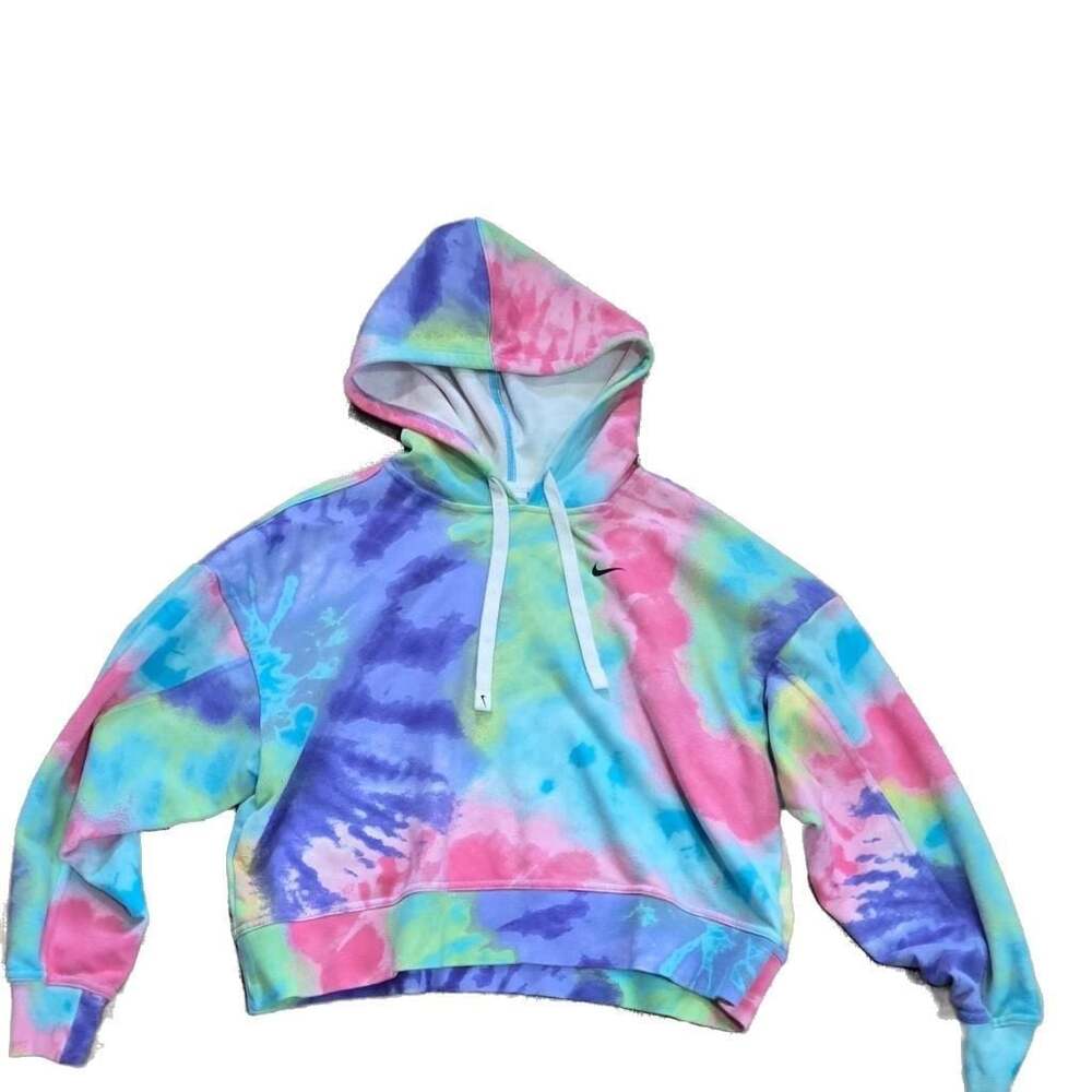 Nike Women's Sportswear Gym Vintage Tie-Dye Cropped Hoodie Small